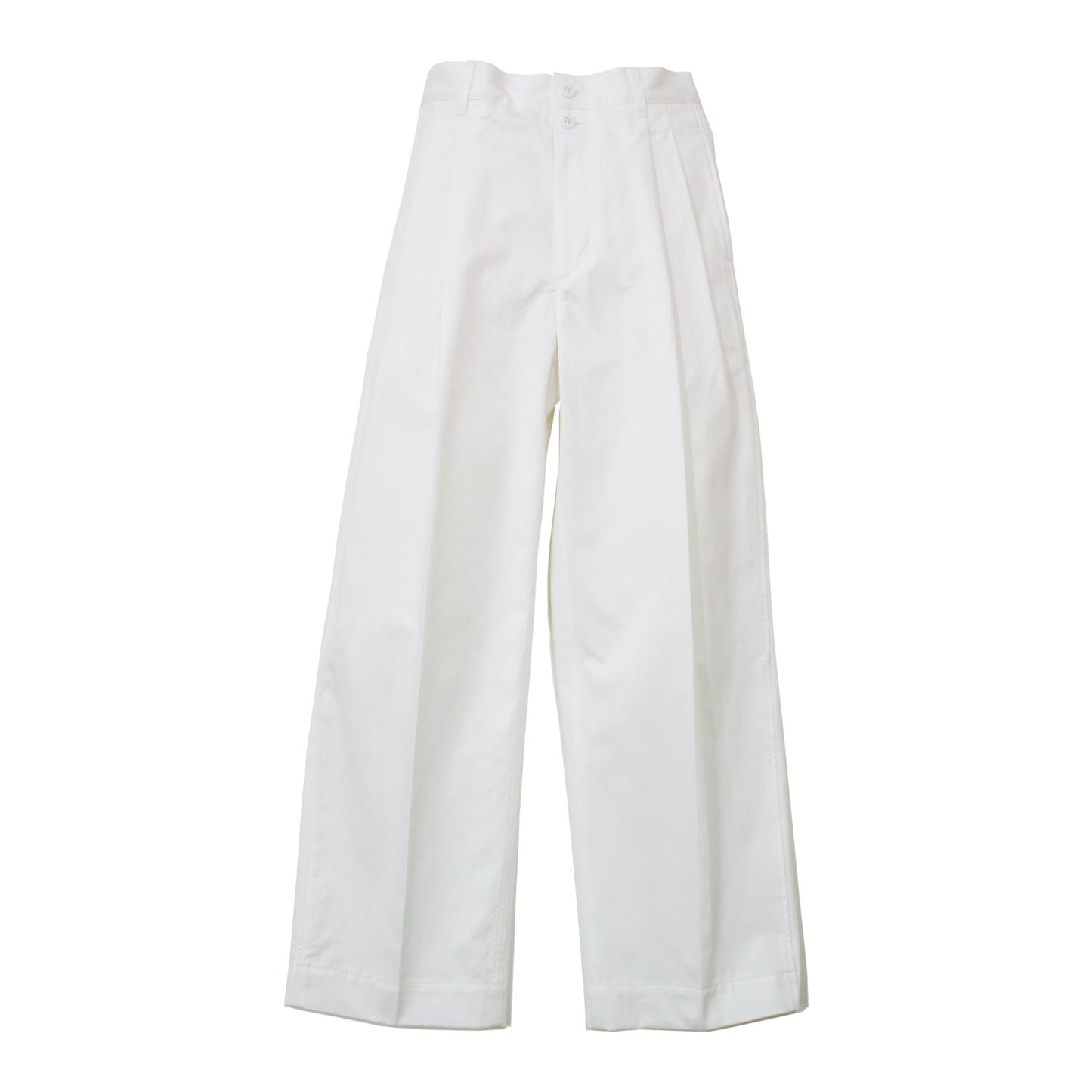 LOEFF/COTTON TWILL 2TUCK PANTS