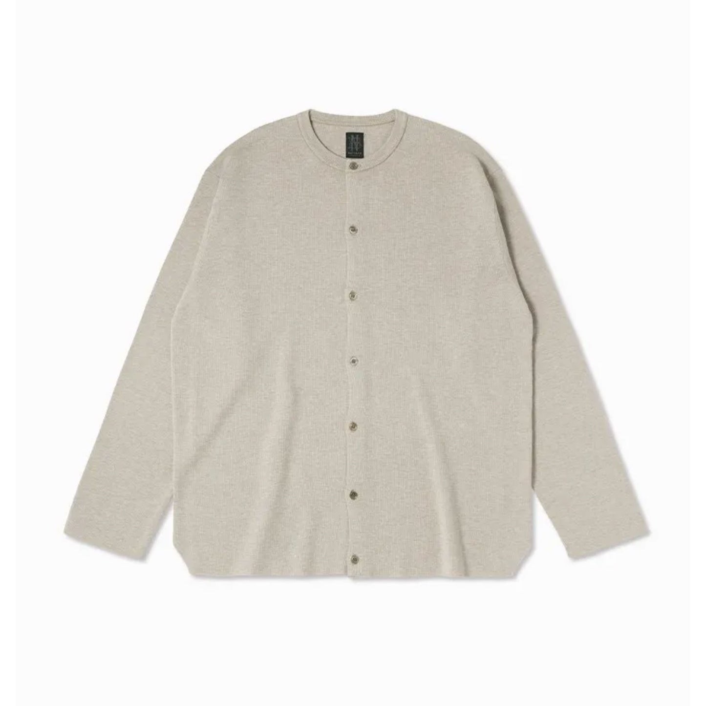 BATONER/32G SMOOTH KNIT CREW NECK CARDIGAN