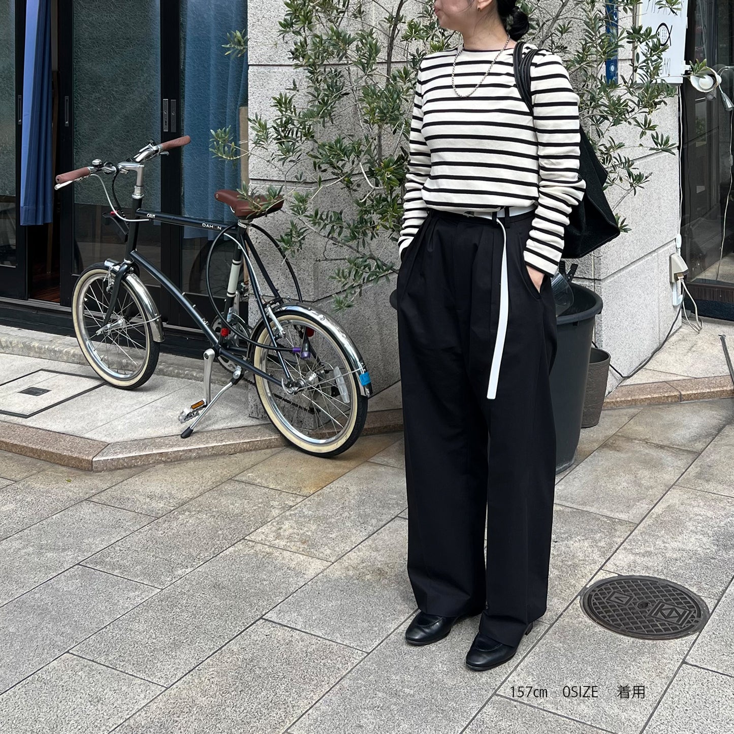 THREEDOTSTURQUOISE/THREE TUCK PANTS