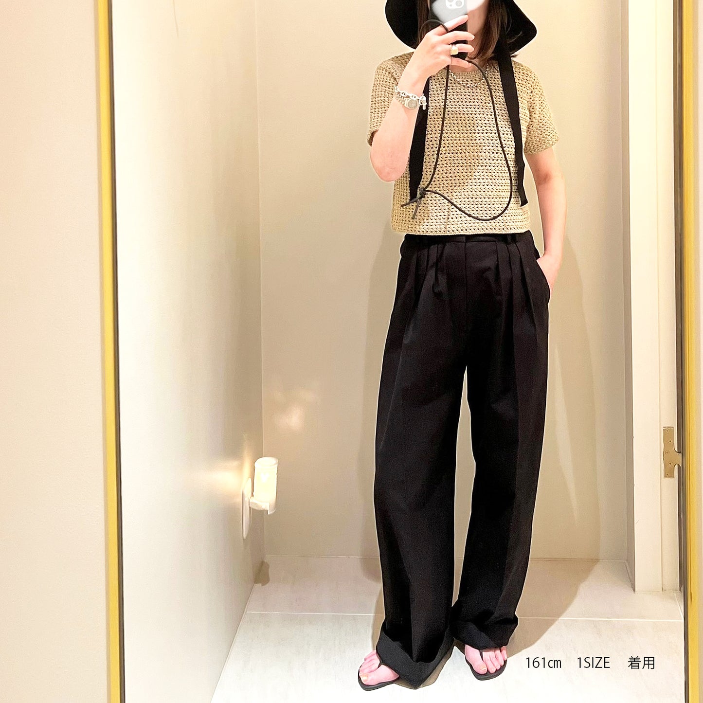 THREEDOTSTURQUOISE/THREE TUCK PANTS