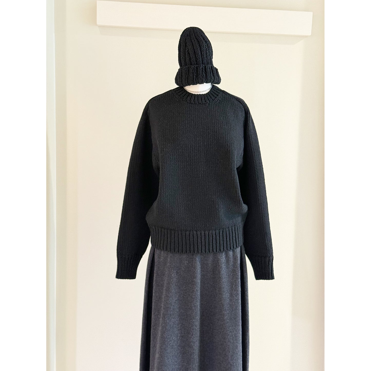 AURALEE/WOOL CASHMERE FELTED KNITP/O