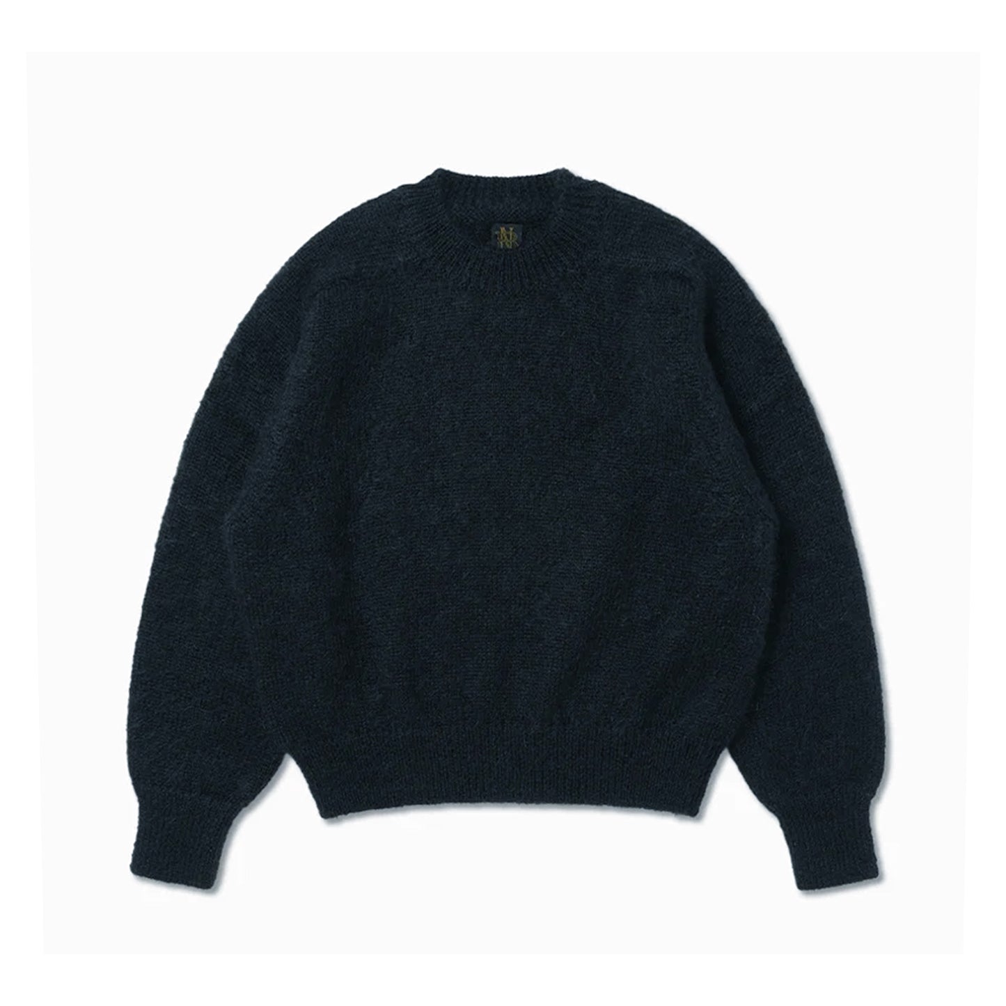 BATONER/PURE MOHAIR100% CROPPED CREW NECK