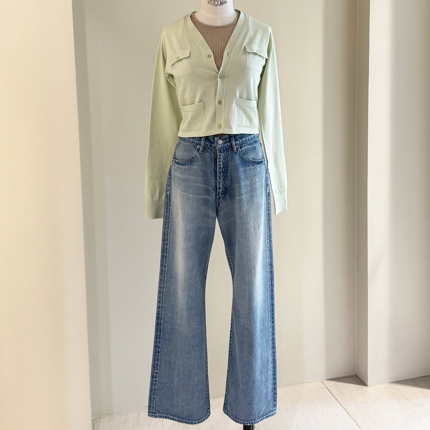 AURALEE/SELVEDGE FADED LIGHT DENIM PANTS