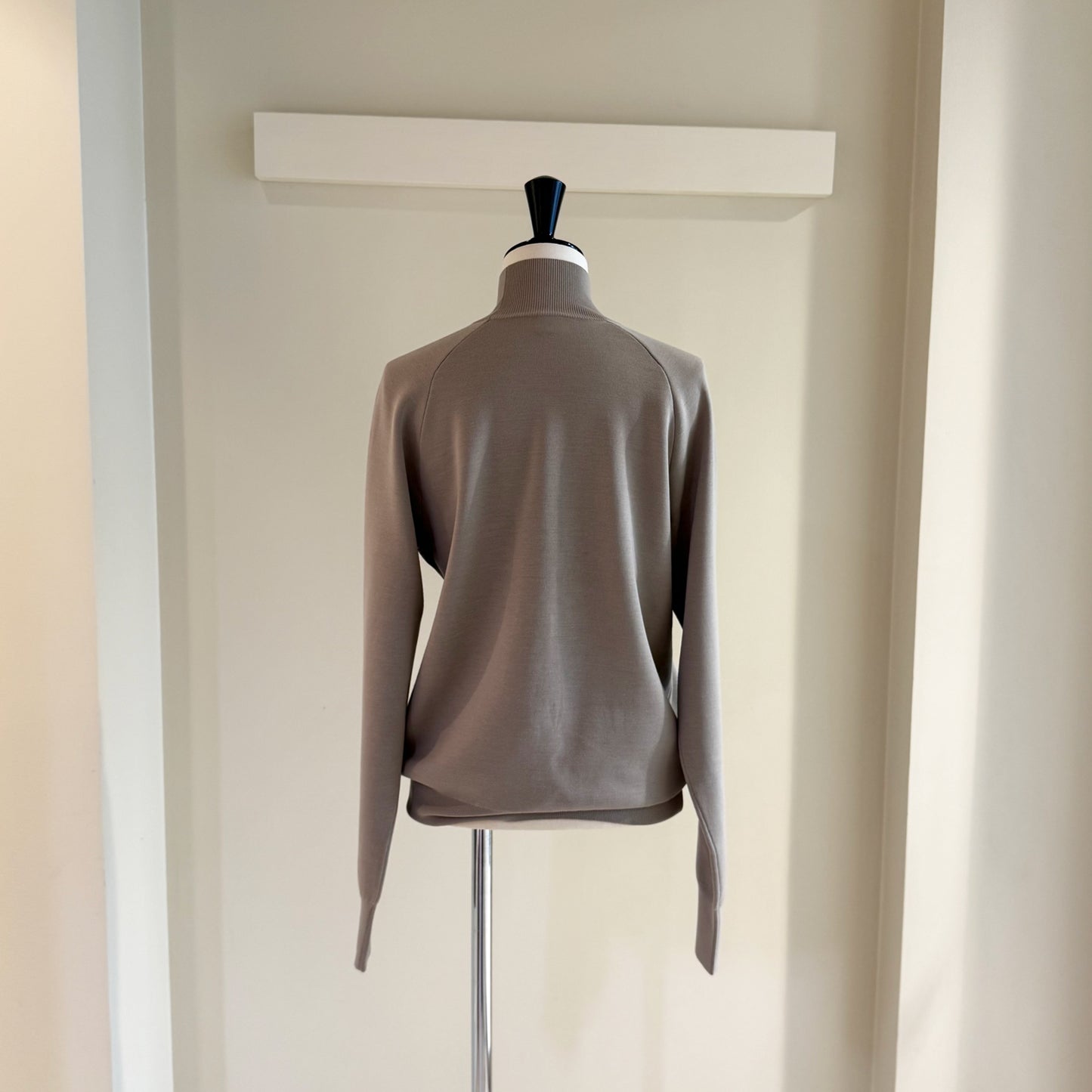 BOWTE/SUPER180'S WORSTED DOUBLE HIGH-NECK KNIT