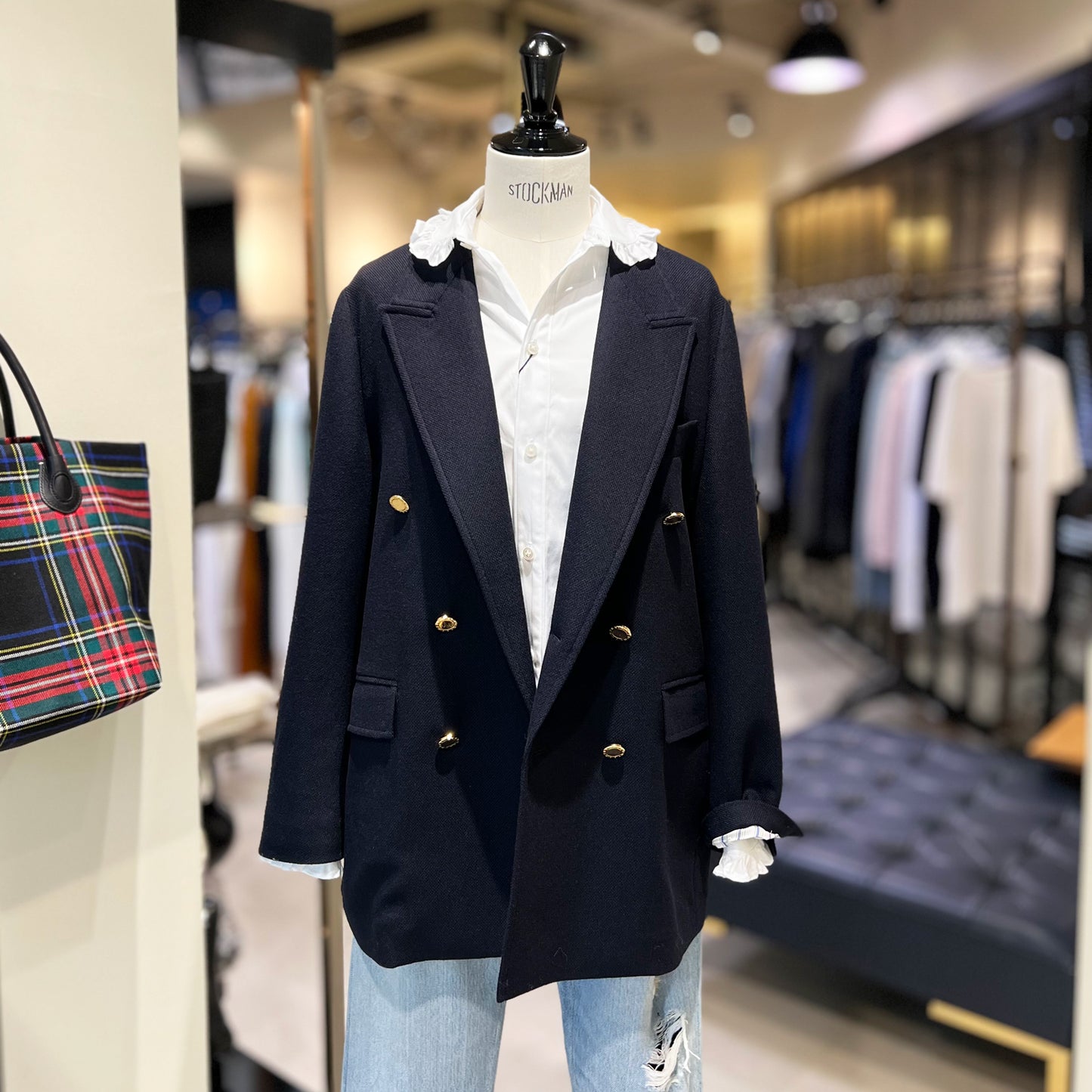COUTURE D’ADAM/ITALIAN HOP SACK CADIGAN BLAZER
