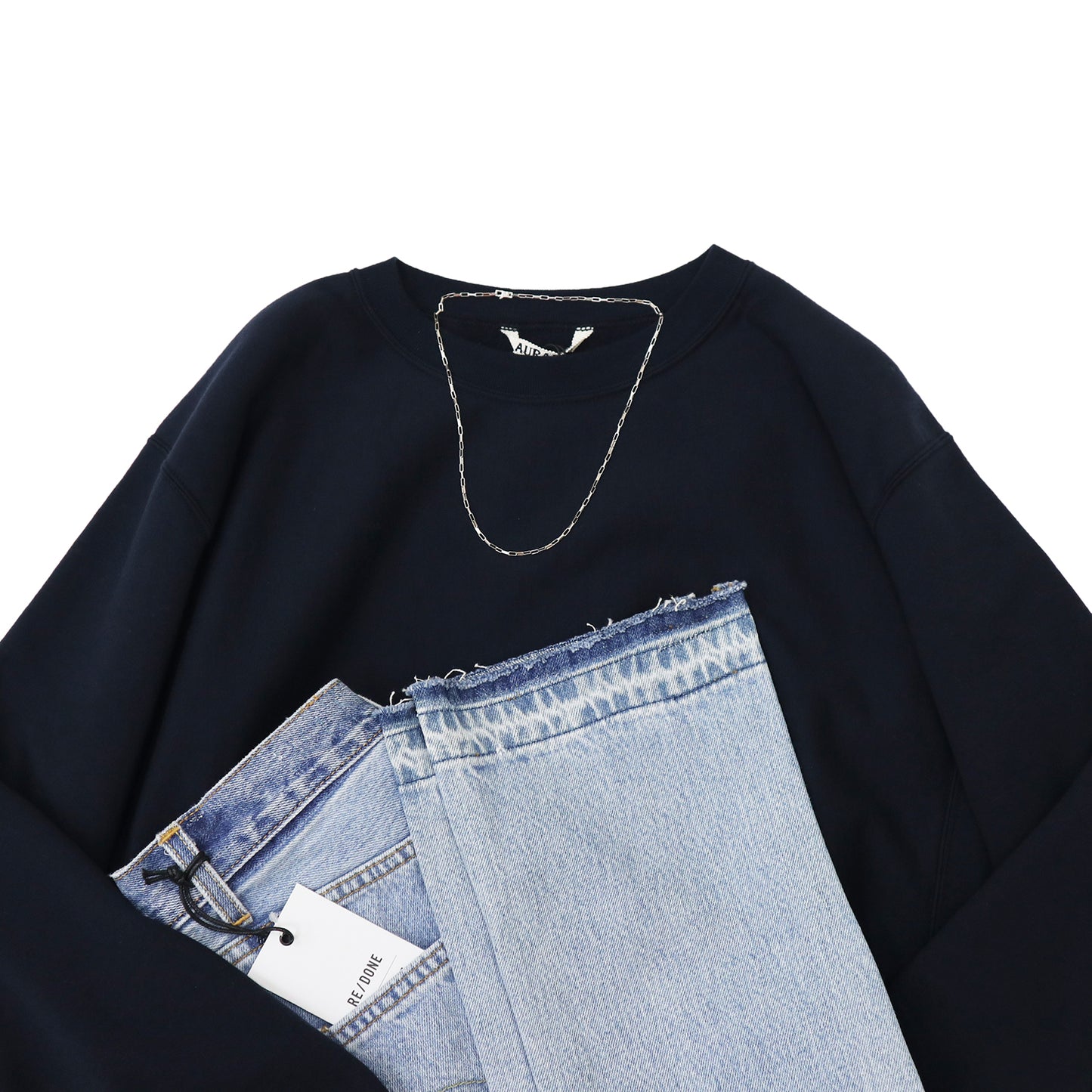 AURALEE /ELASTIC HIGH GAUGE SWEAT P/O