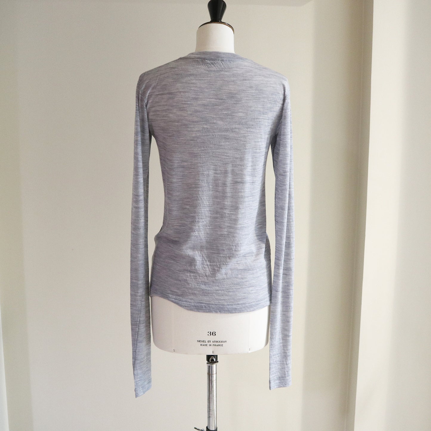 AURALEE/SUPER SOFT WOOL SHEER JERSEY L/S TEE