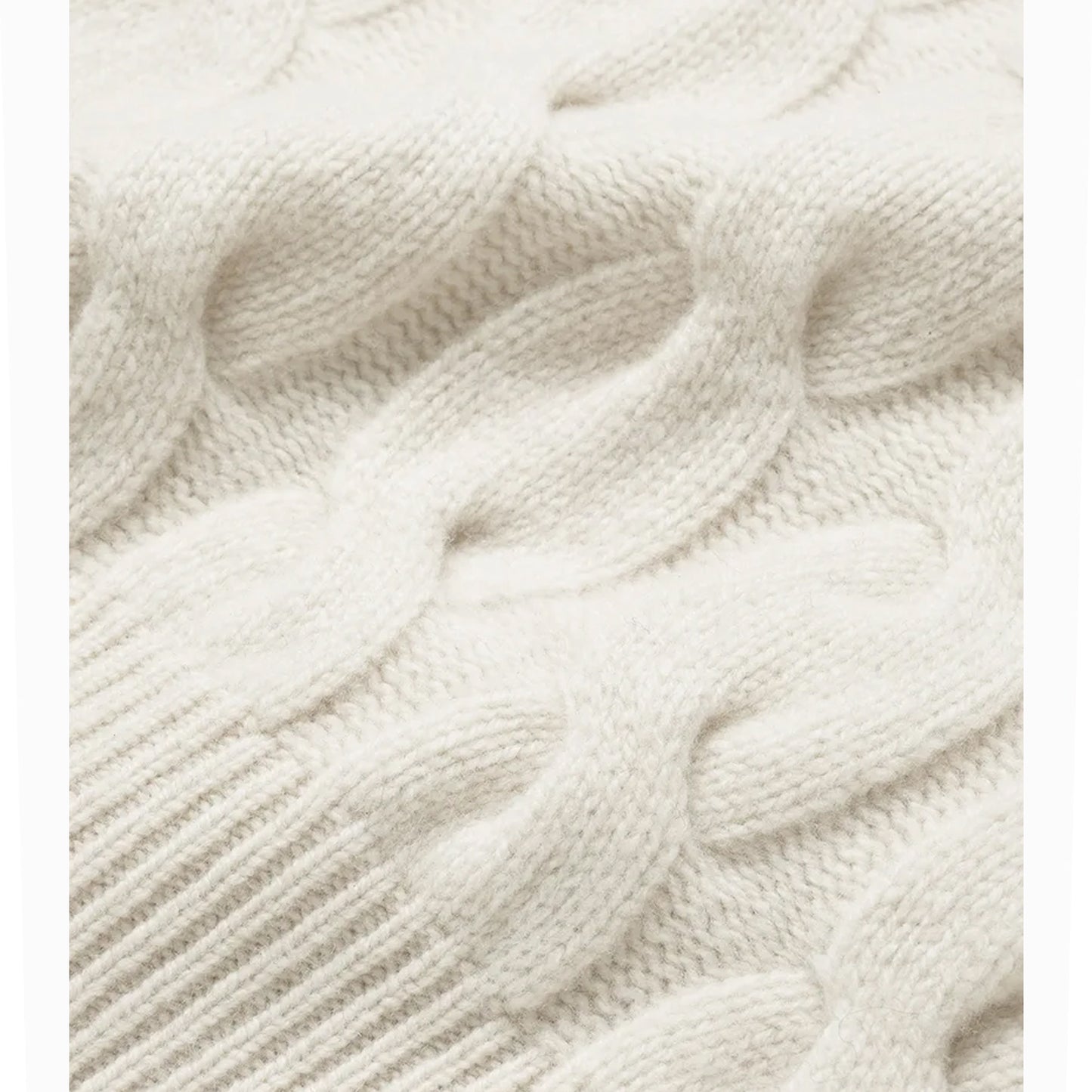 BATONE/SUPREME LAMB CABLE MOCK NECK