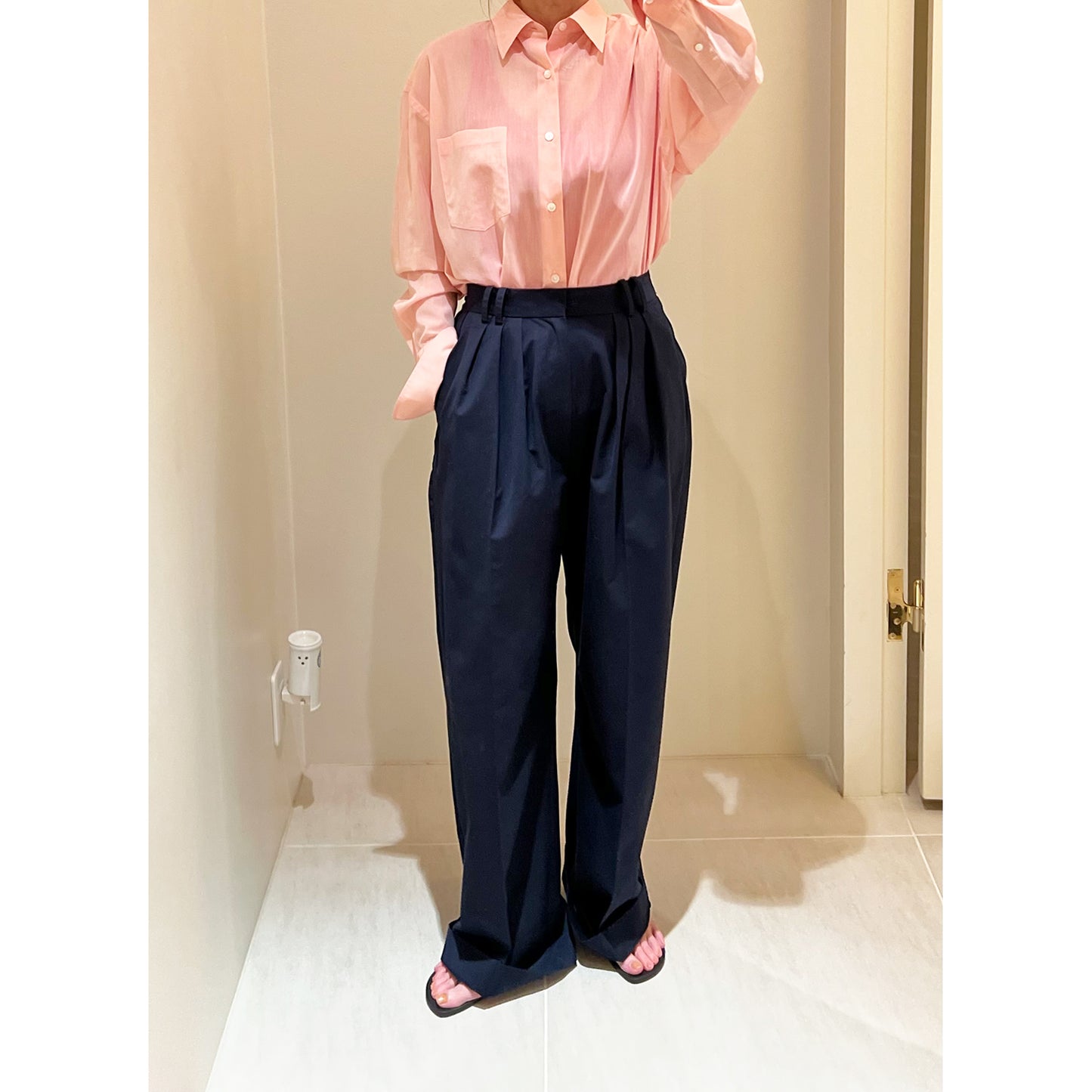 THREEDOTSTURQUOISE/THREE TUCK PANTS