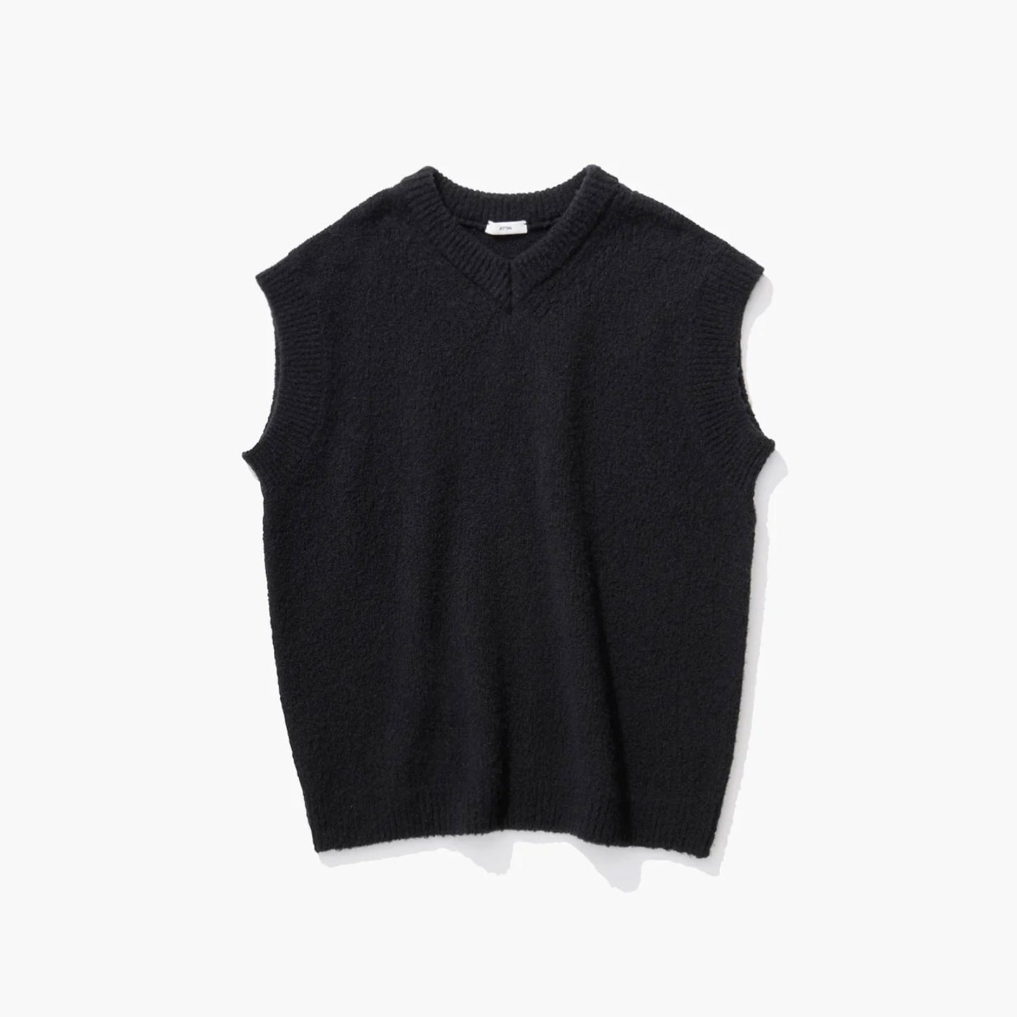 ATON|WOOL CASHMERE BOUCLE V-NECK VEST