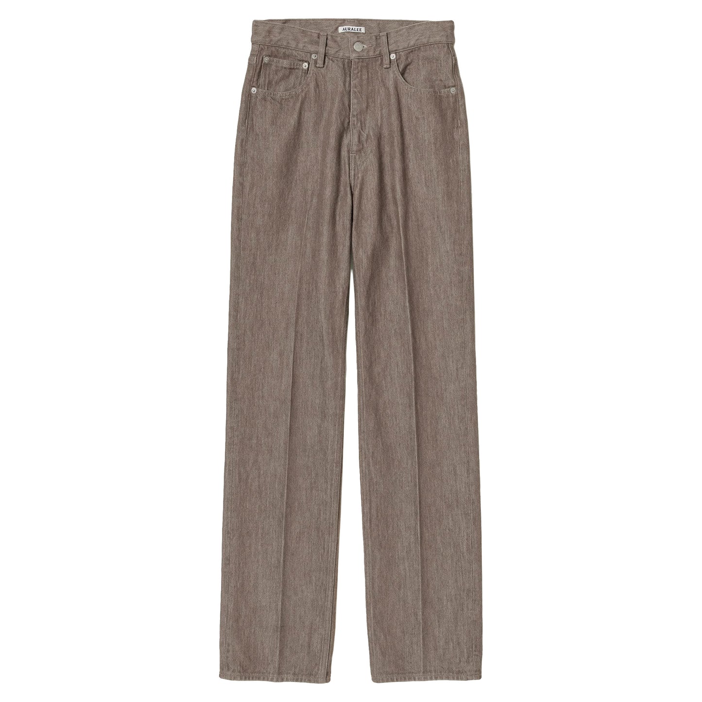 AURALEE/HARD TWIST BROWN DENIM 5P PANTS