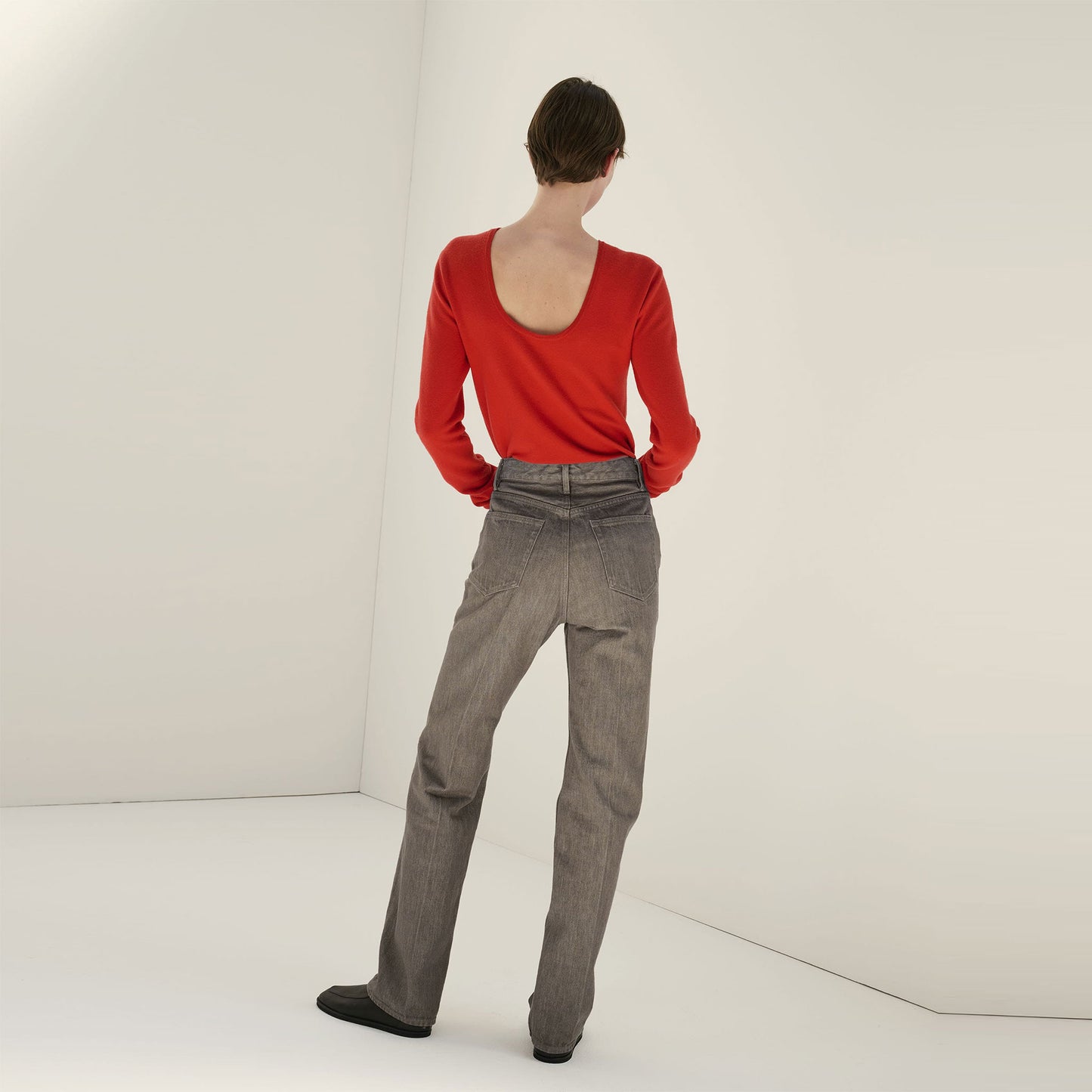 AURALEE/HARD TWIST BROWN DENIM 5P PANTS