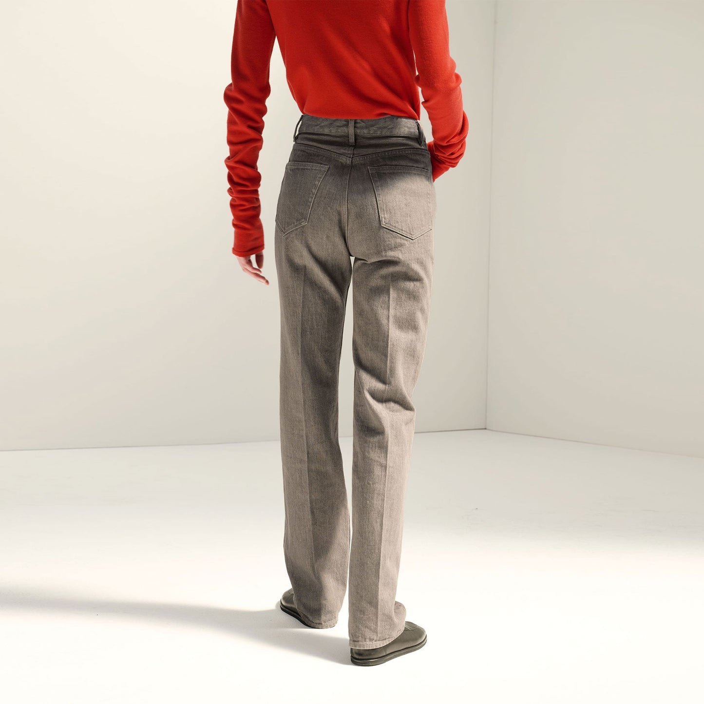 AURALEE/HARD TWIST BROWN DENIM 5P PANTS