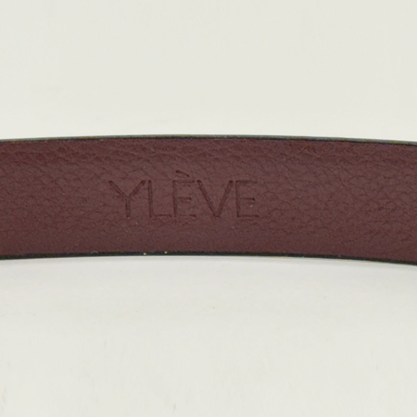 YLEVE/LEATHER BUCKLED BELT