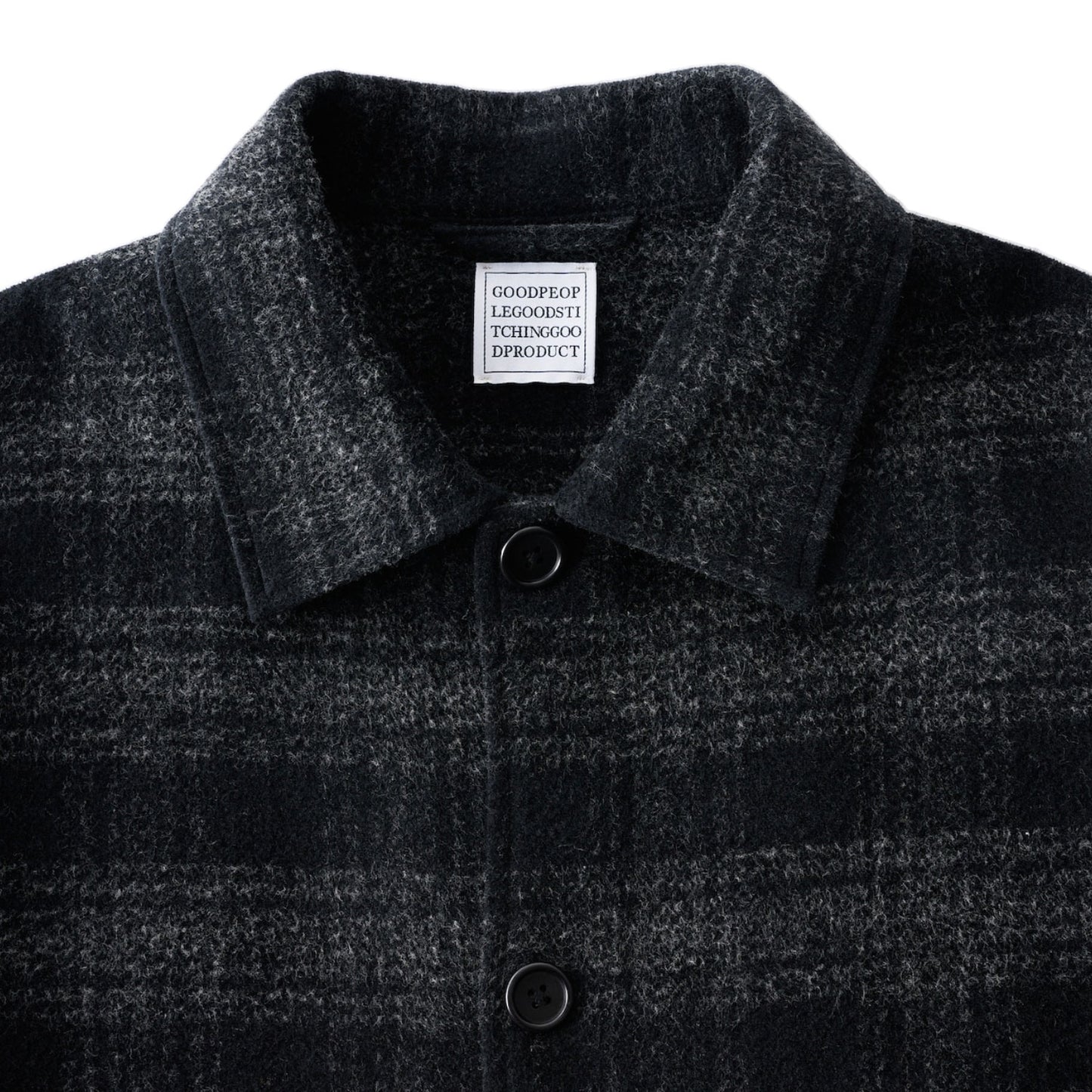 GOOD PEOPLE GOOD STITCHING GOOD PRODUCT/TARTAN CHECK DOUBLE CROSS JERSEY OVER SHIRT JACKET