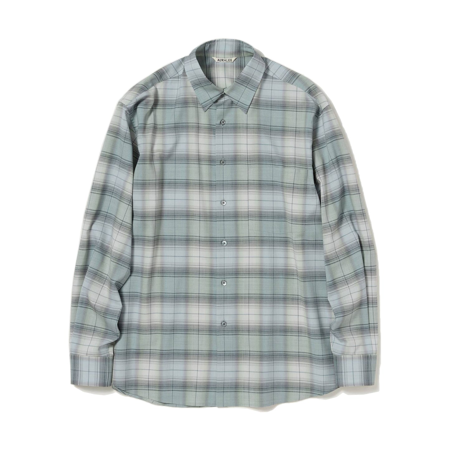 AURALEE/SUPER LIGHT WOOL CHECK SHIRT