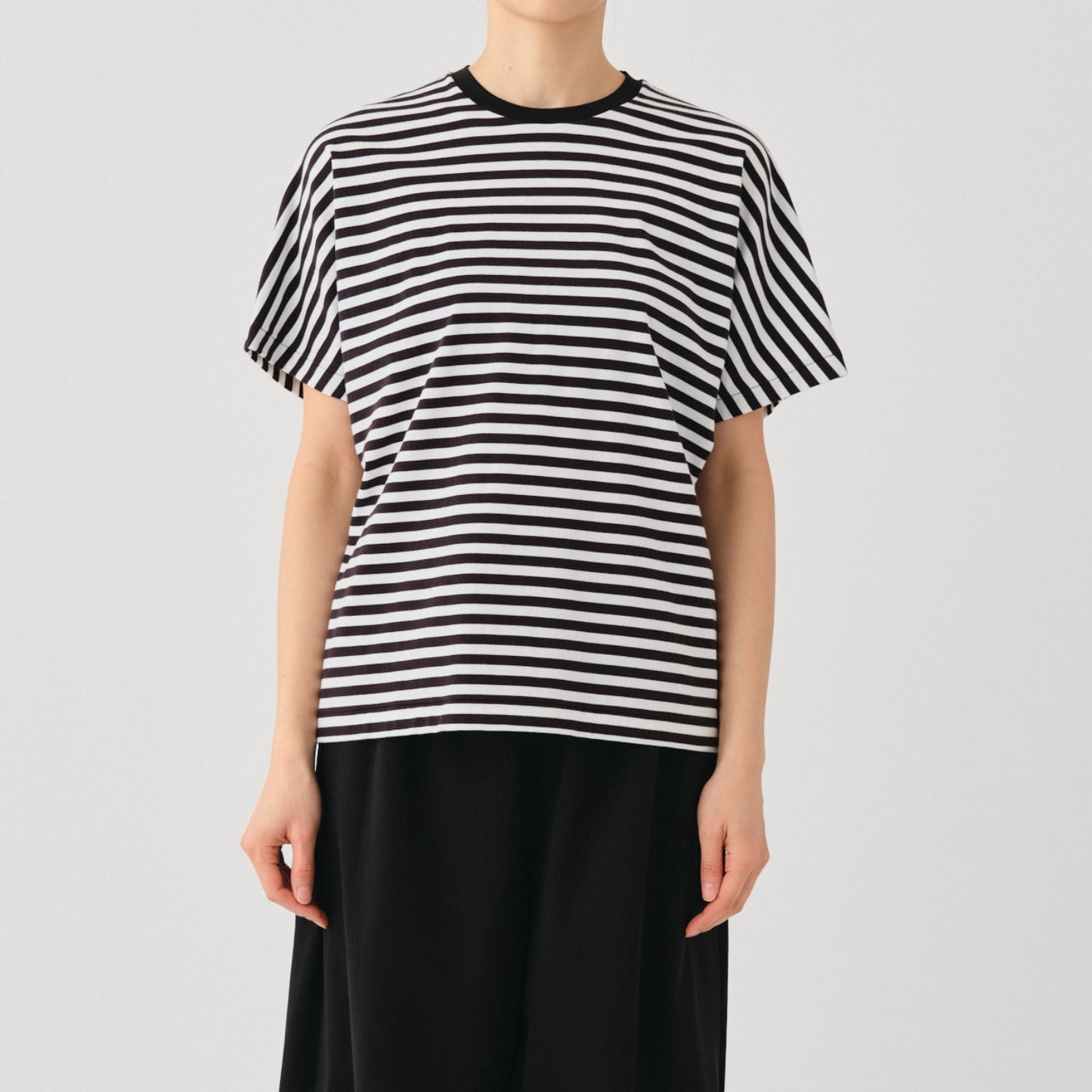 GOOD PEOPLE GOOD STITCHING GOOD PRODUCT/HIGHGAUGE INTERLOOK CREW NECK DOLMAN SLEEVE T