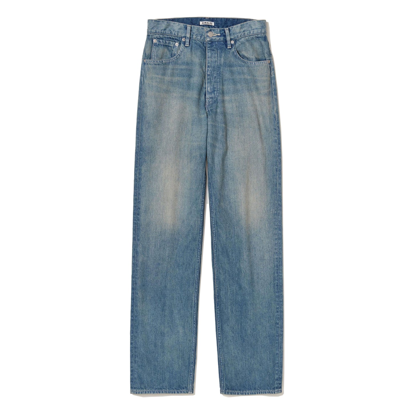 AURALEE/SELVEDGE FADED LIGHT DENIM NARROW PANTS