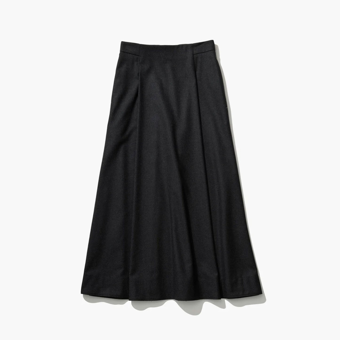 ATON|MERINO COLLEGE FLANNEL FLARED SKIRT