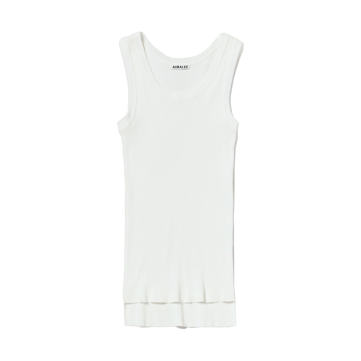 AURALEE/COTTON HIGH GAUGE RIB KNIT TANK