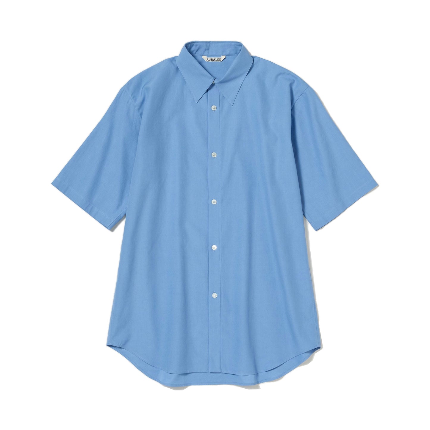 AURALEE/WASHED FINX TWILL HALF SLEEVED SHIRT