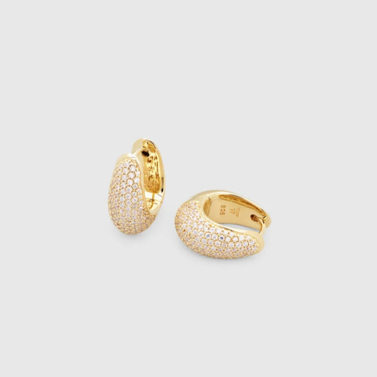 TOMWOOD/Ice Hoops Small Pave Gold
