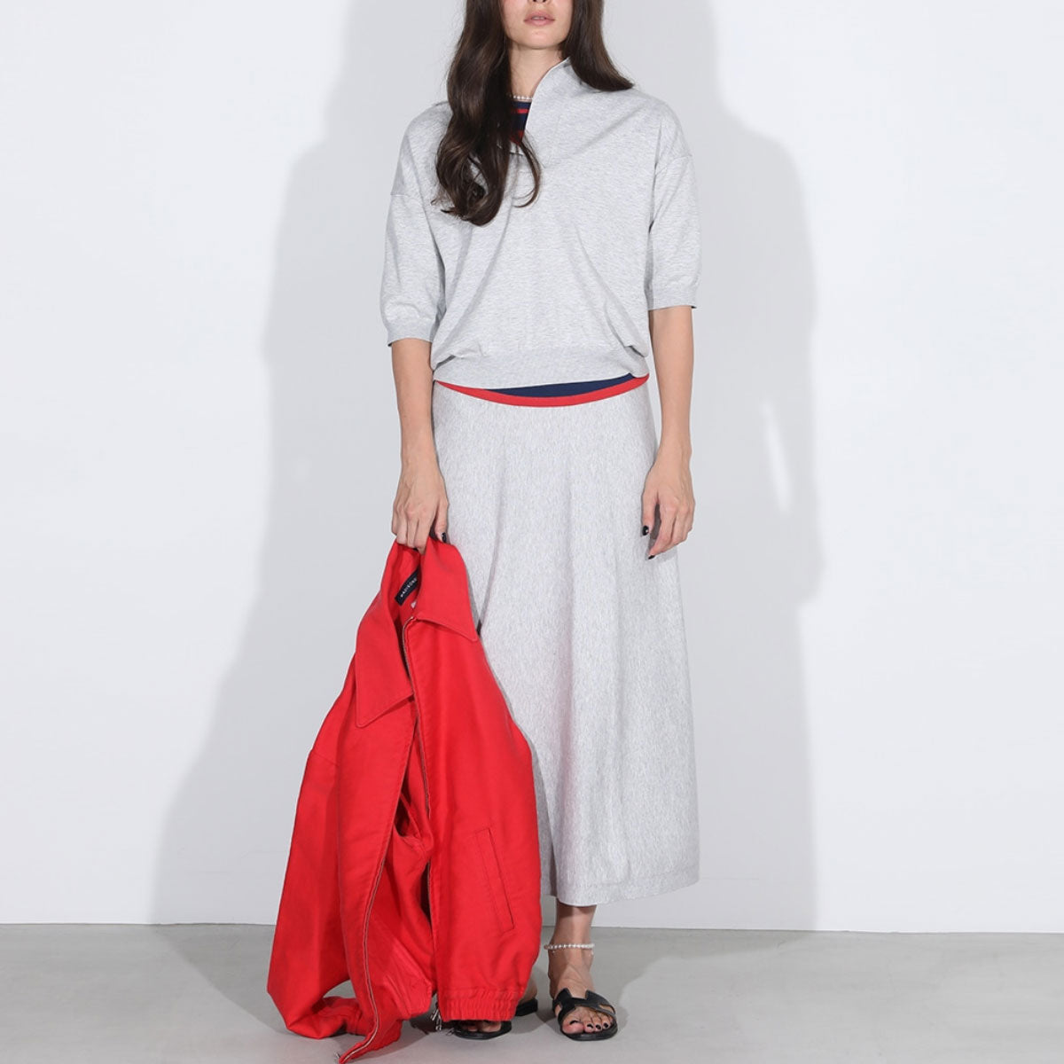 MADISONBLUE/KNIT FLARE SKIRT