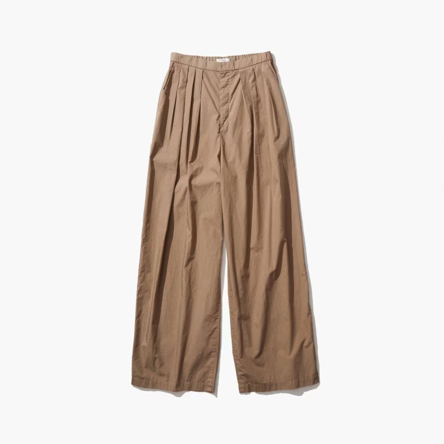 ATON/COTTON LAWN TUCK WIDE EASY PANTS