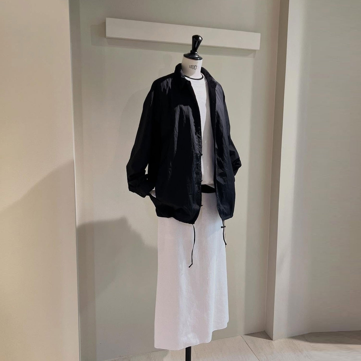 ATON|LINEN JERSEY STRAIGHT SKIRT