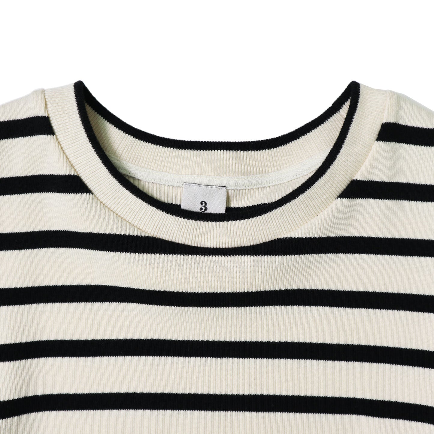 THREE DOTS TURQUOISE/BORDER CREW NECK HALF SLEEVE T-SHIRT再入荷