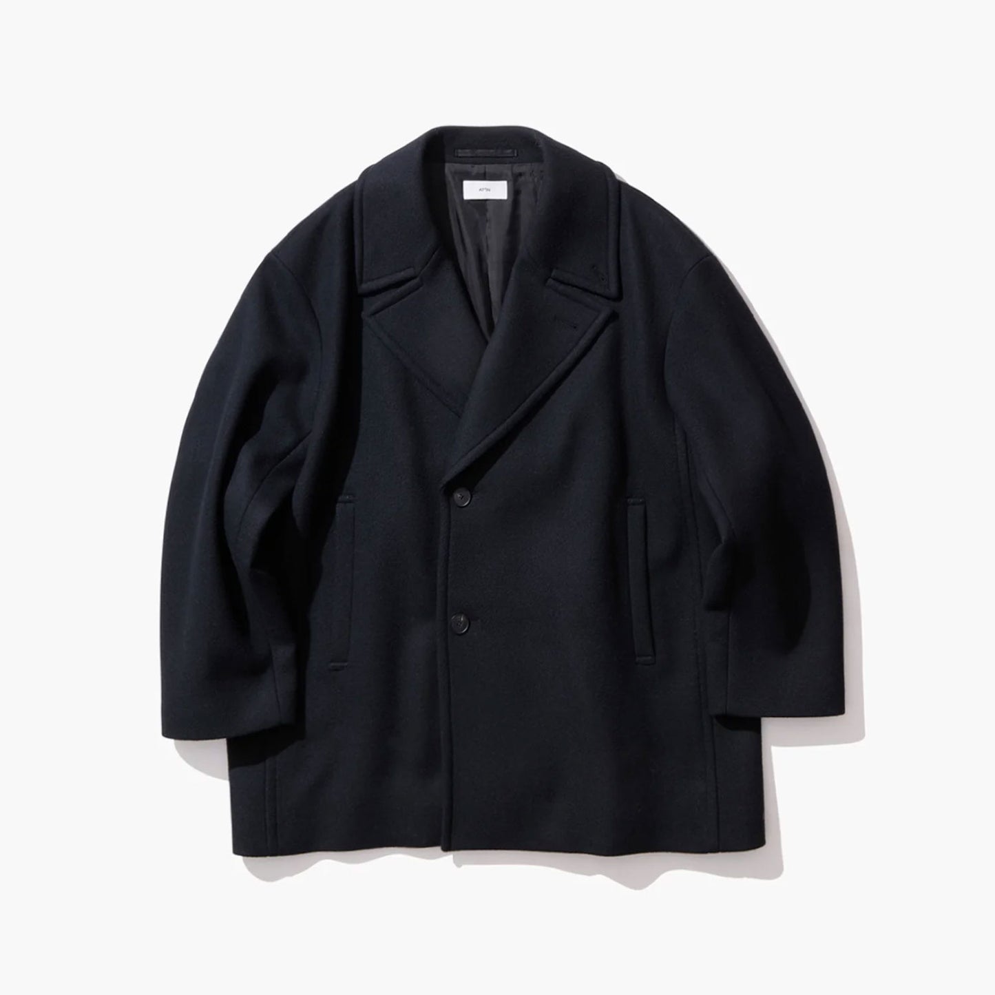ATON|SUPER 120's DOUBLE MELTON SEMI DOUBLE SHORT COAT