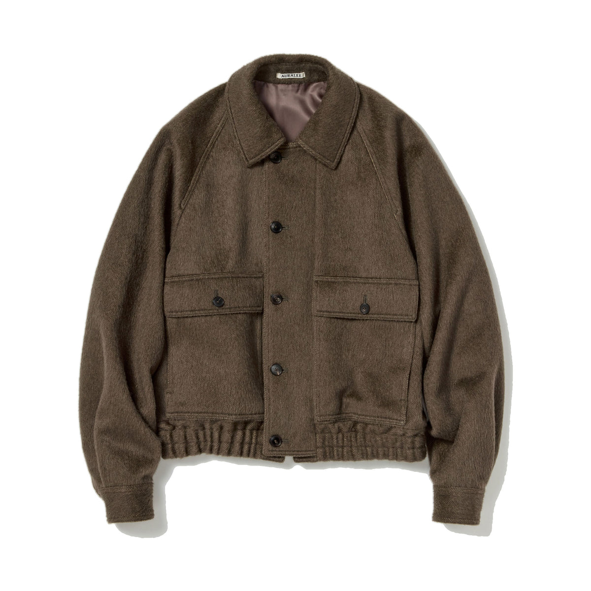 AURALEE/HAIRY WOOL MOHAIR CHAMBRAY BLOUSON
