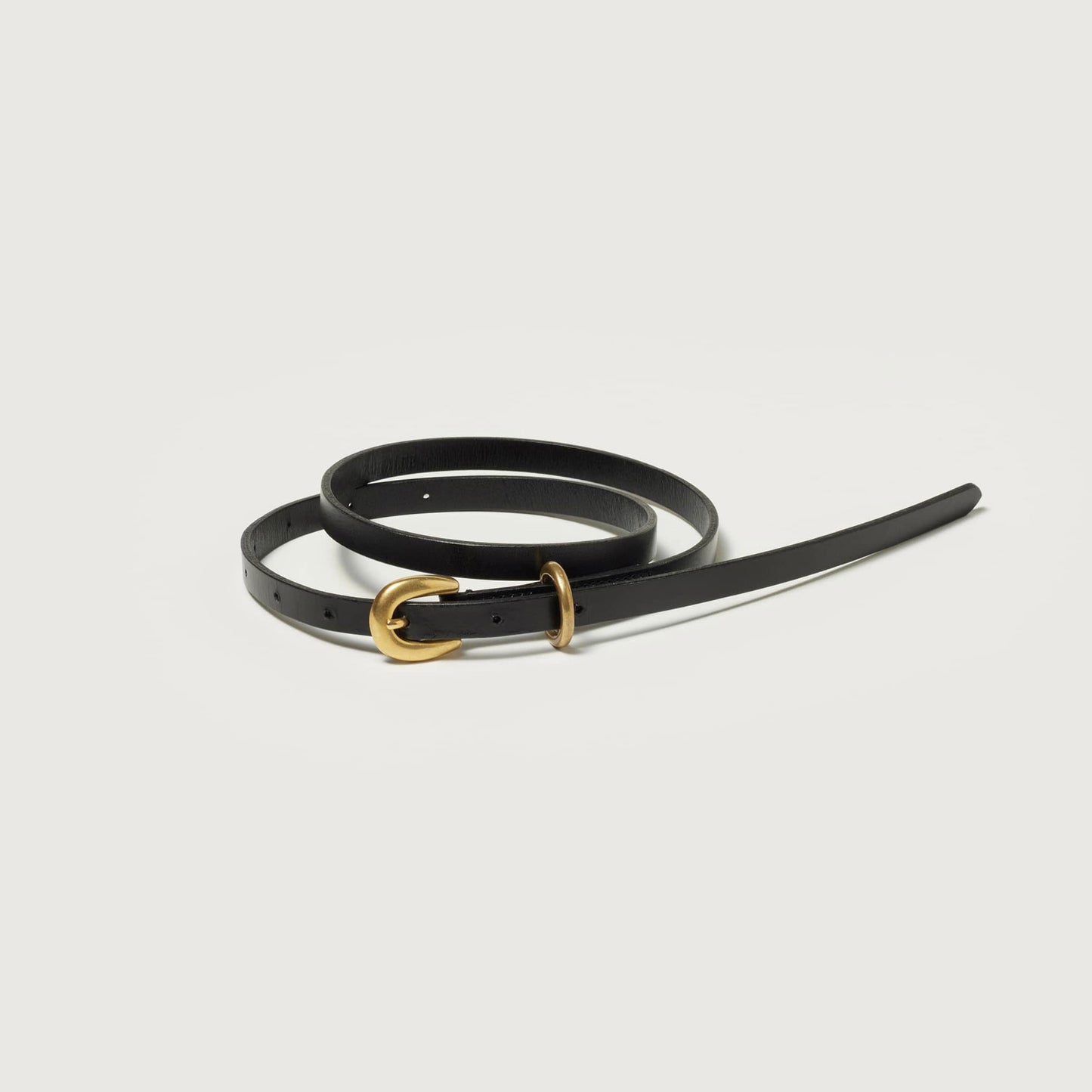 AURALEE/LEATHER NARROW BELT