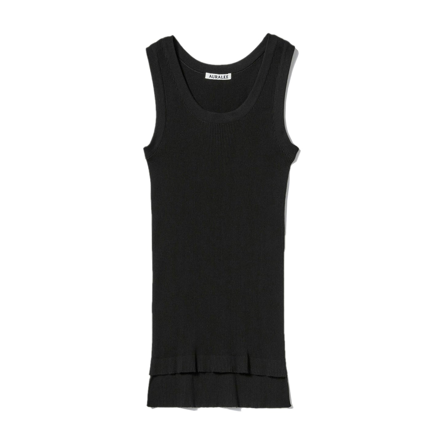 AURALEE/COTTON HIGH GAUGE RIB KNIT TANK