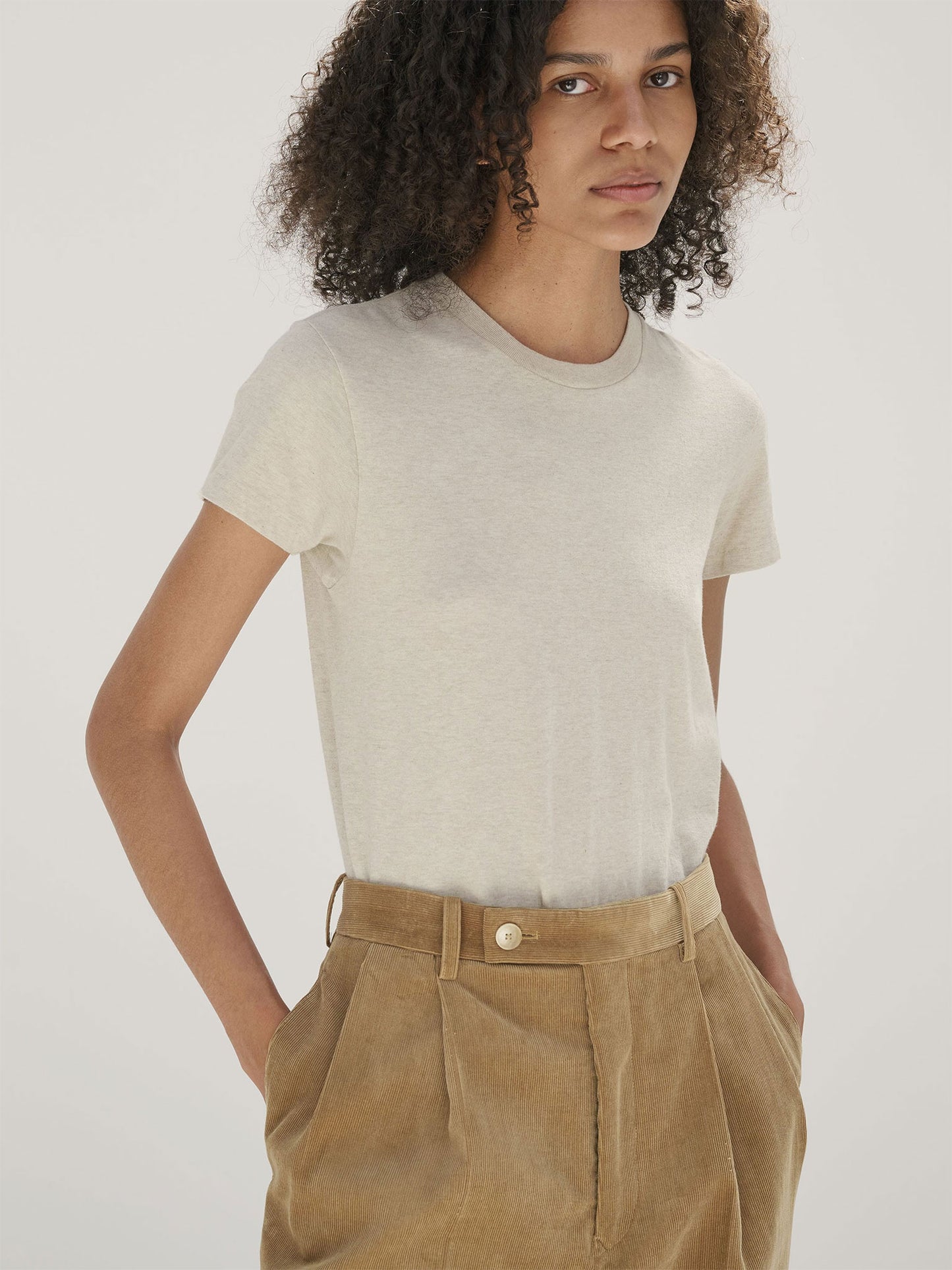 AURALEE/SEAMLESS CREW NECK TEE