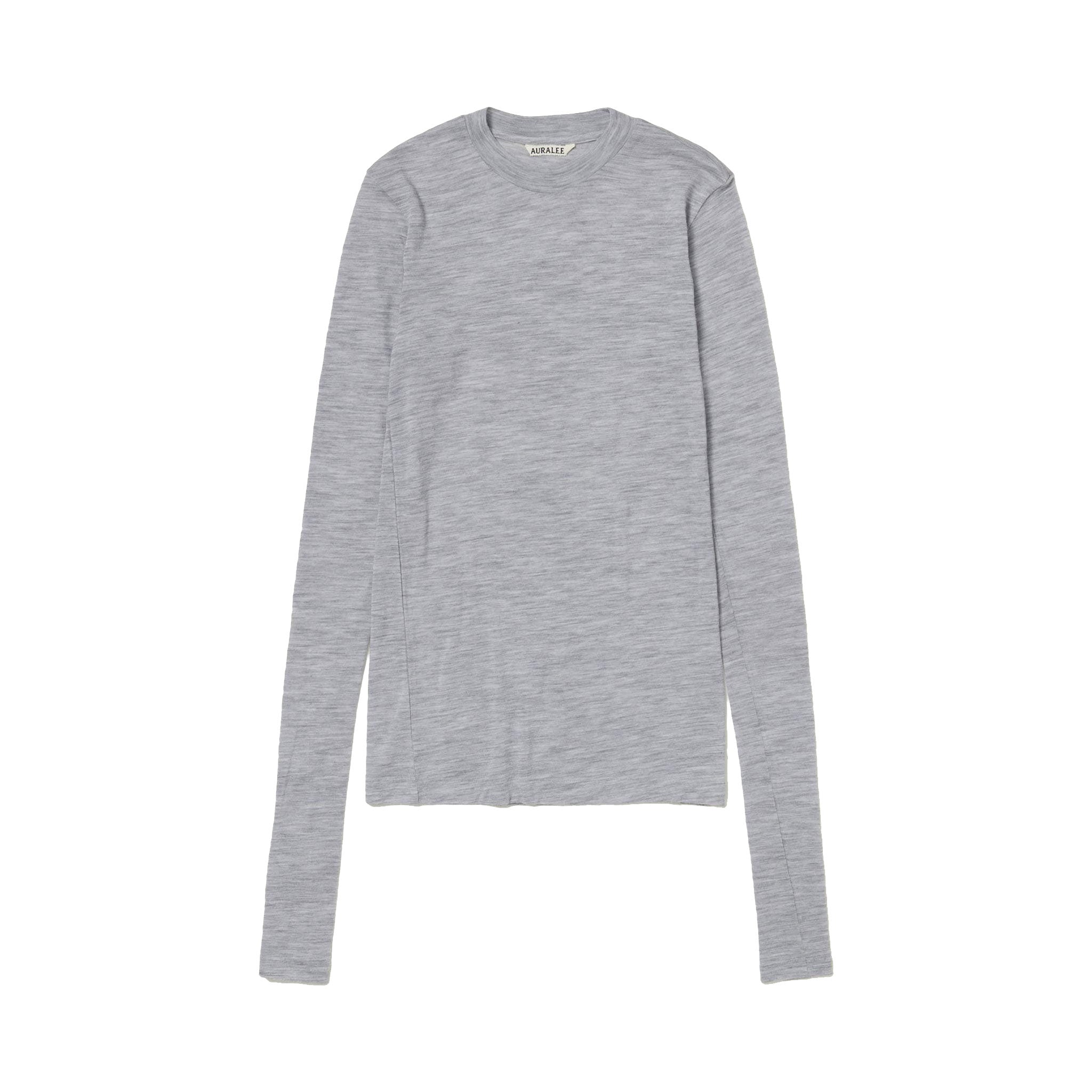 AURALEE/SUPER SOFT WOOL SHEER JERSEY L/S TEE – THREE