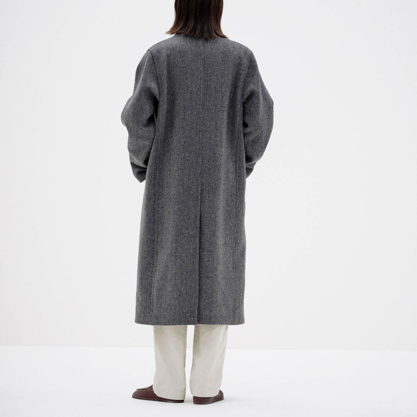 AURALEE/SHETLAND WOOL DOUBLE CLOTH COAT