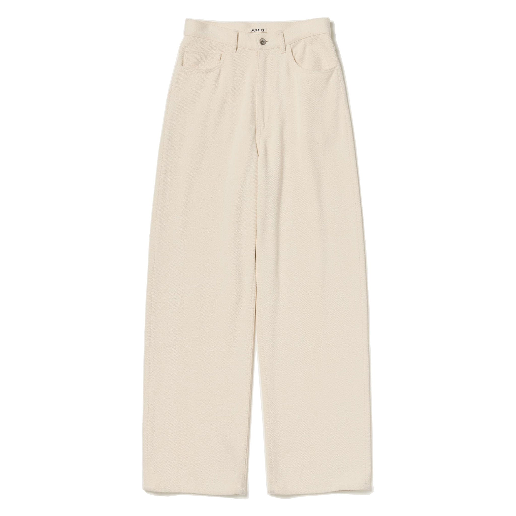 AURALEE/SILK NEP DENIM 5P WIDE PANTS – THREE DOTS TURQUOISE