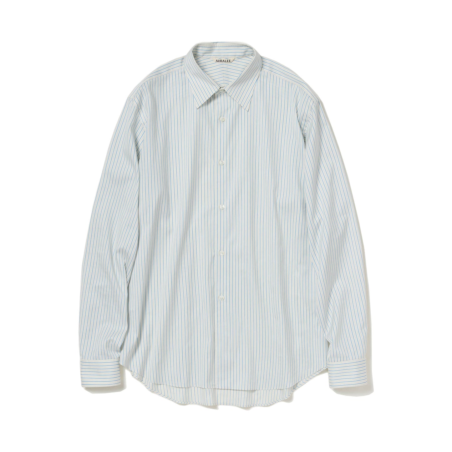 AURALEE/COTTON SILK STRIPE SHIRT