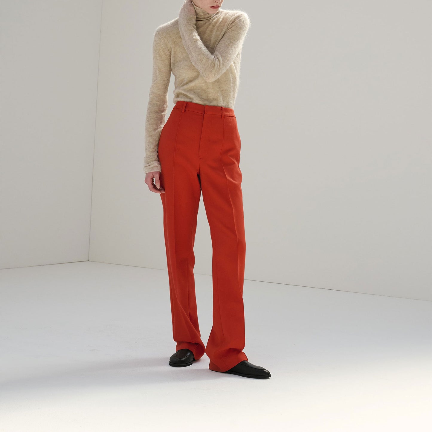 AURALEE/TENCE WOOL DOUBLE CLOTH SLACKS
