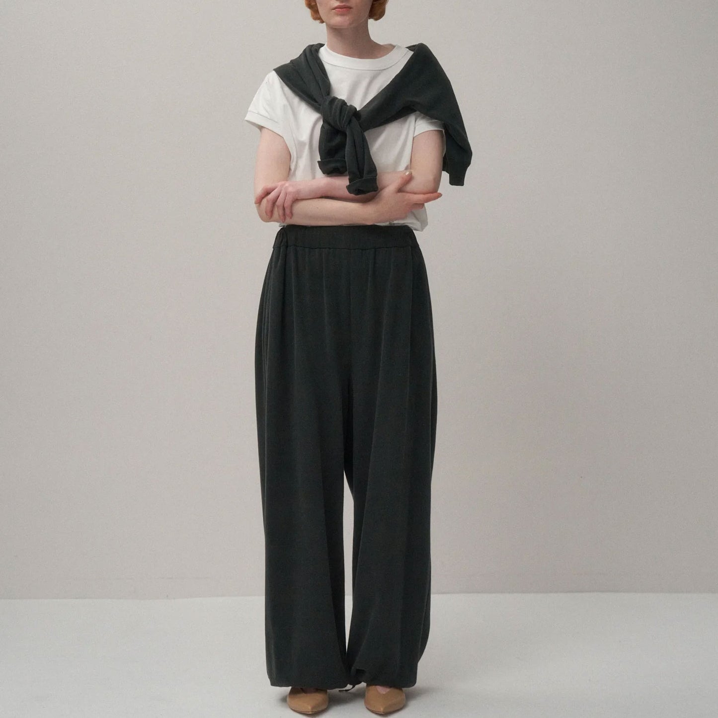 ATON|FRESCA URAKE WIDE EASY PANTS