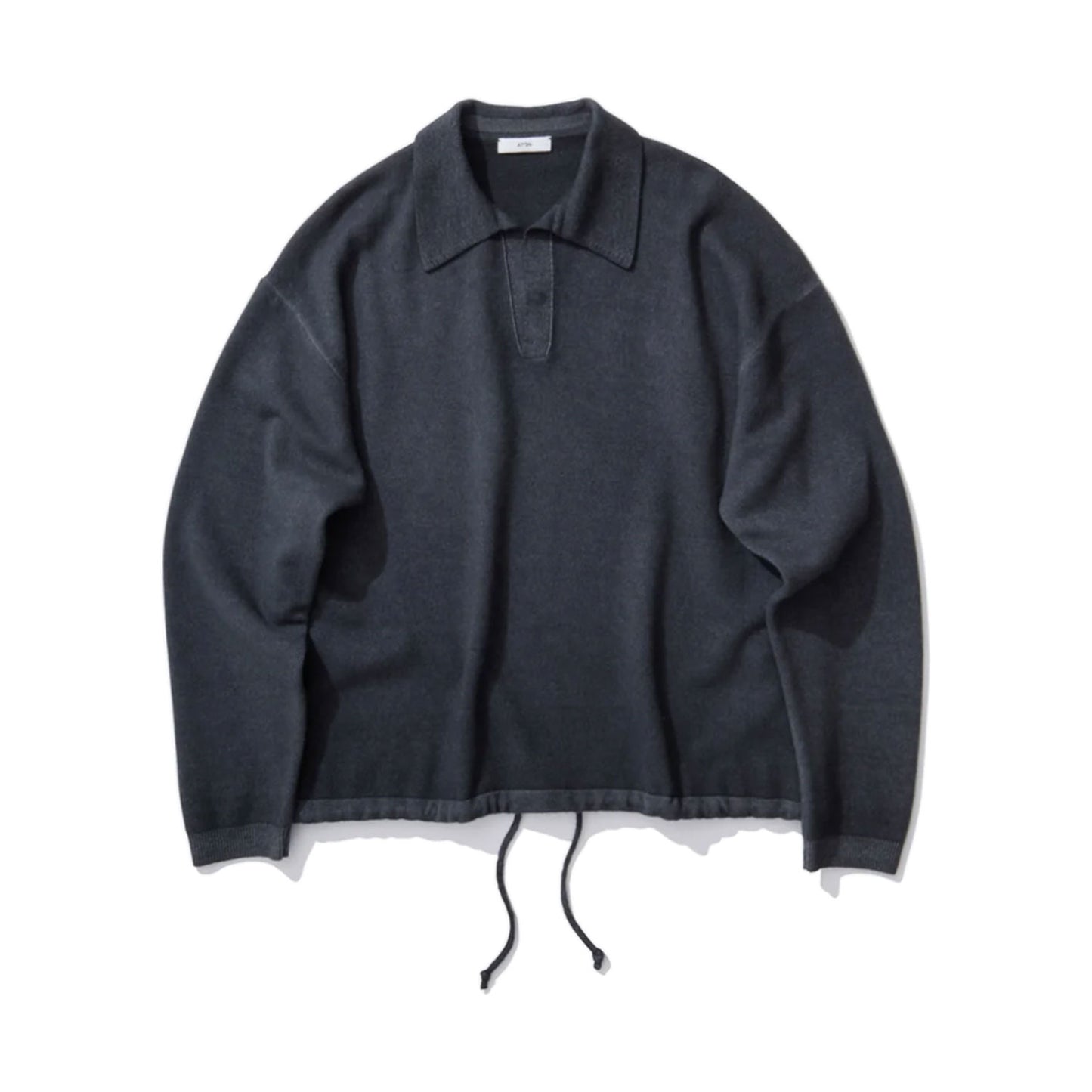ATON|VINTAGE KNIT SKIPPER POLO SWEATER