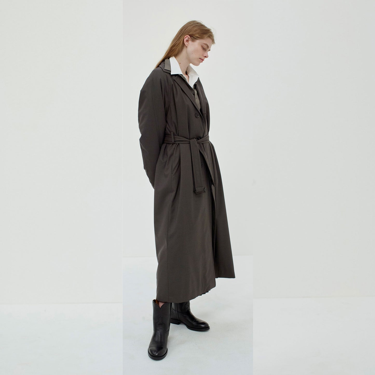 AURALEE/SUPER FINE TROPICAL WOOL CHESTERFIELD PADDED COAT
