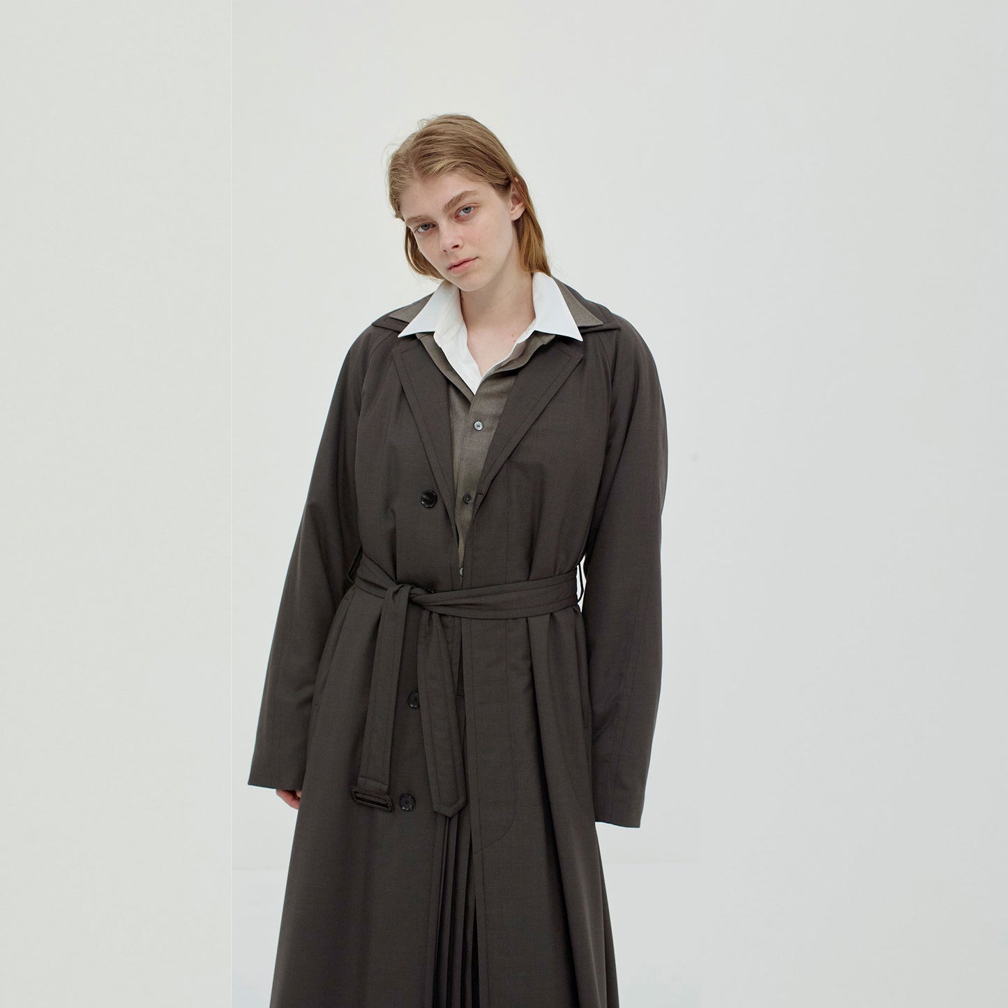 AURALEE/SUPER FINE TROPICAL WOOL CHESTERFIELD PADDED COAT