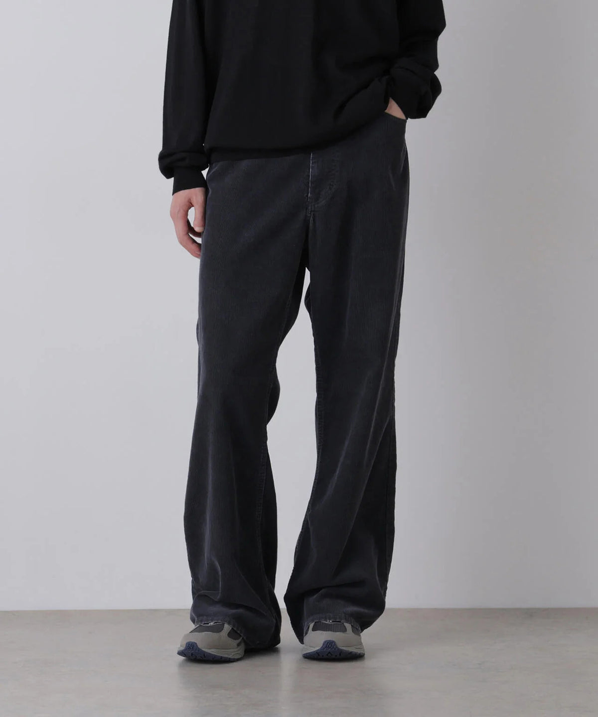 YLEVE / SULFUR-DYED BLEACHED CORDUROY PANTS