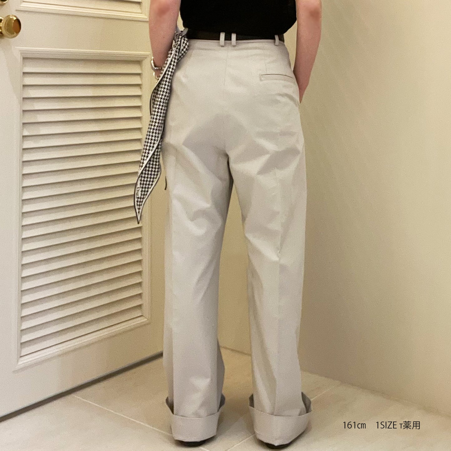 THREEDOTSTURQUOISE/【タンブラープレゼント予約販売商品】THREE TUCK PANTS