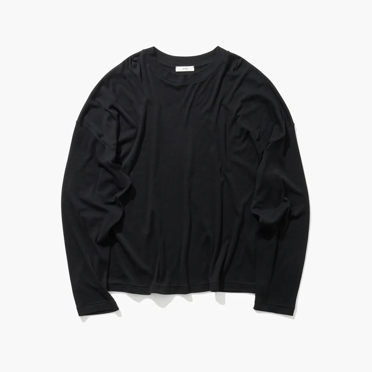 ATON|COTTON LINEN FRAISE LONG SLEEVE T-SHIRT