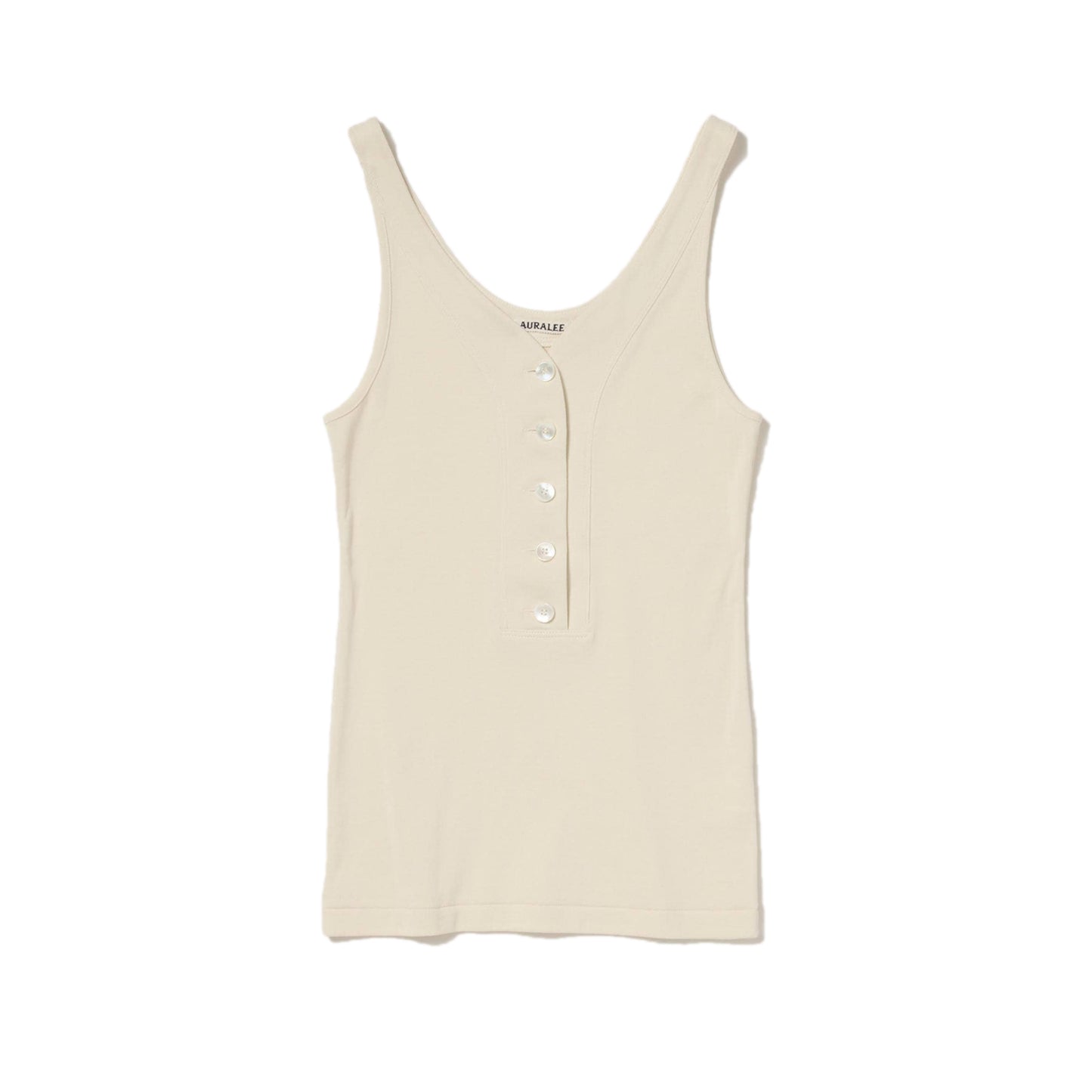 AURALEE/ORGANIC COTTON FINE RIB TANK