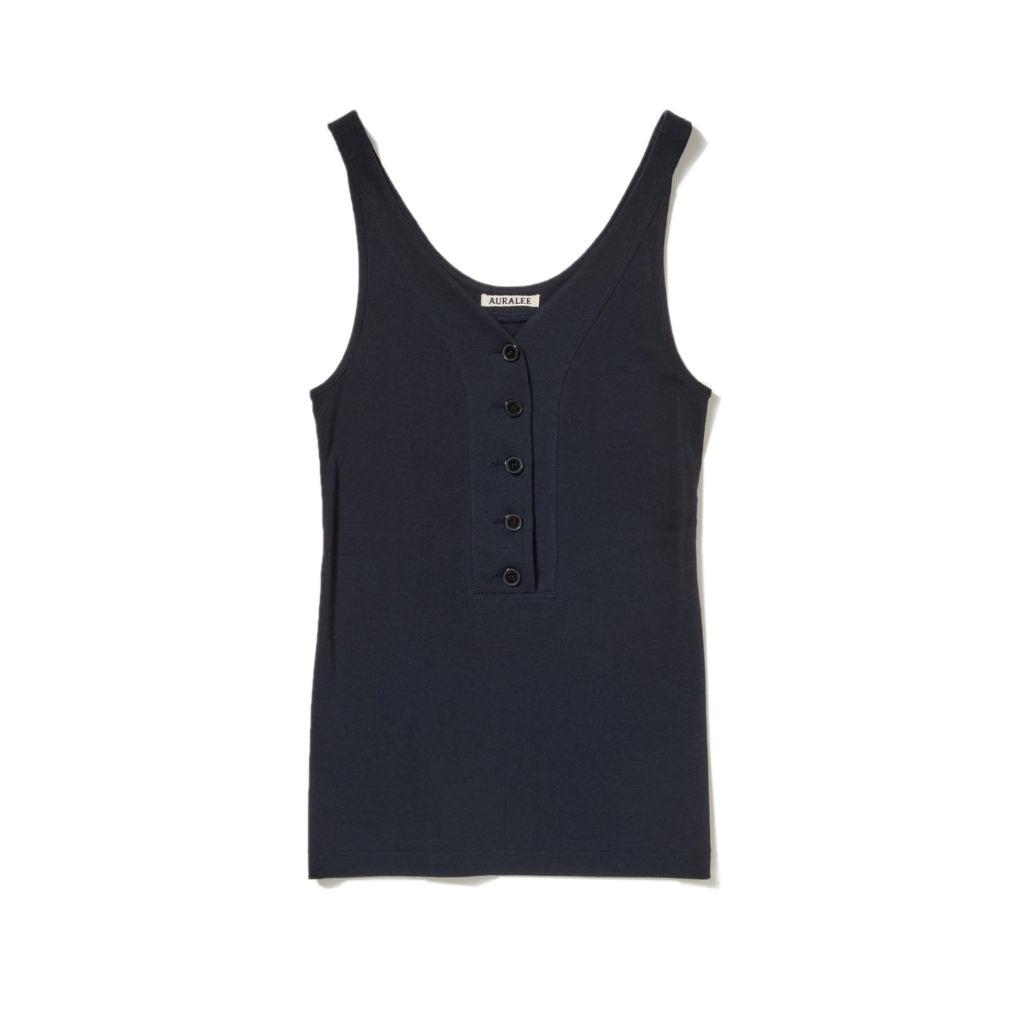 AURALEE/ORGANIC COTTON FINE RIB TANK