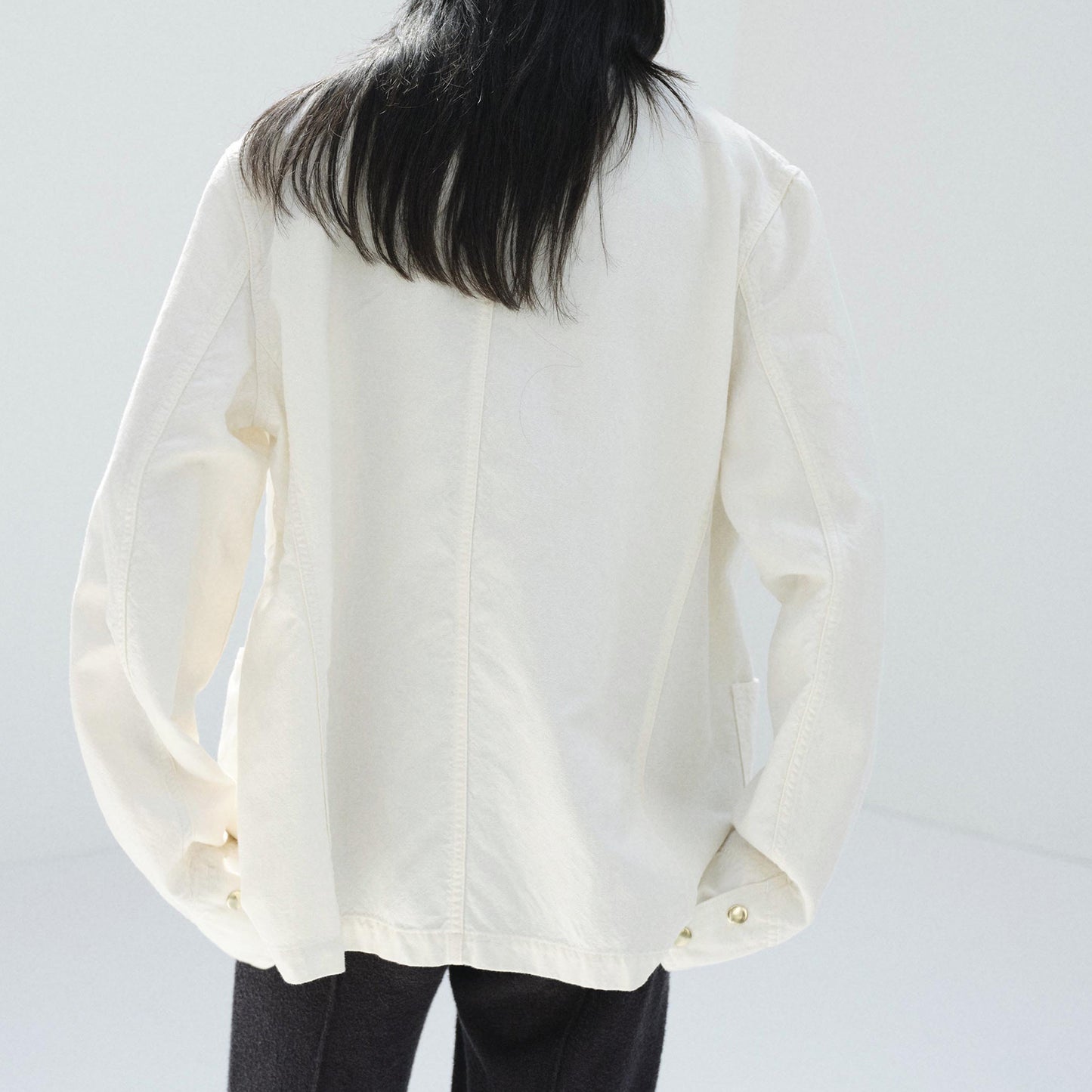 AURALEE/WOOL COTTON LINEN OX WORK JACKET